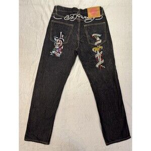 Ed Hardy Jeans Men’s 34x34 – Christian Audigier Eagle USMC Skull Gambler Y2K